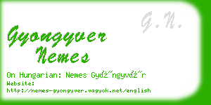 gyongyver nemes business card